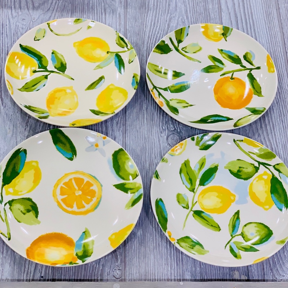 Set of 4 Lemon Pie Plates - Picture 4 of 4